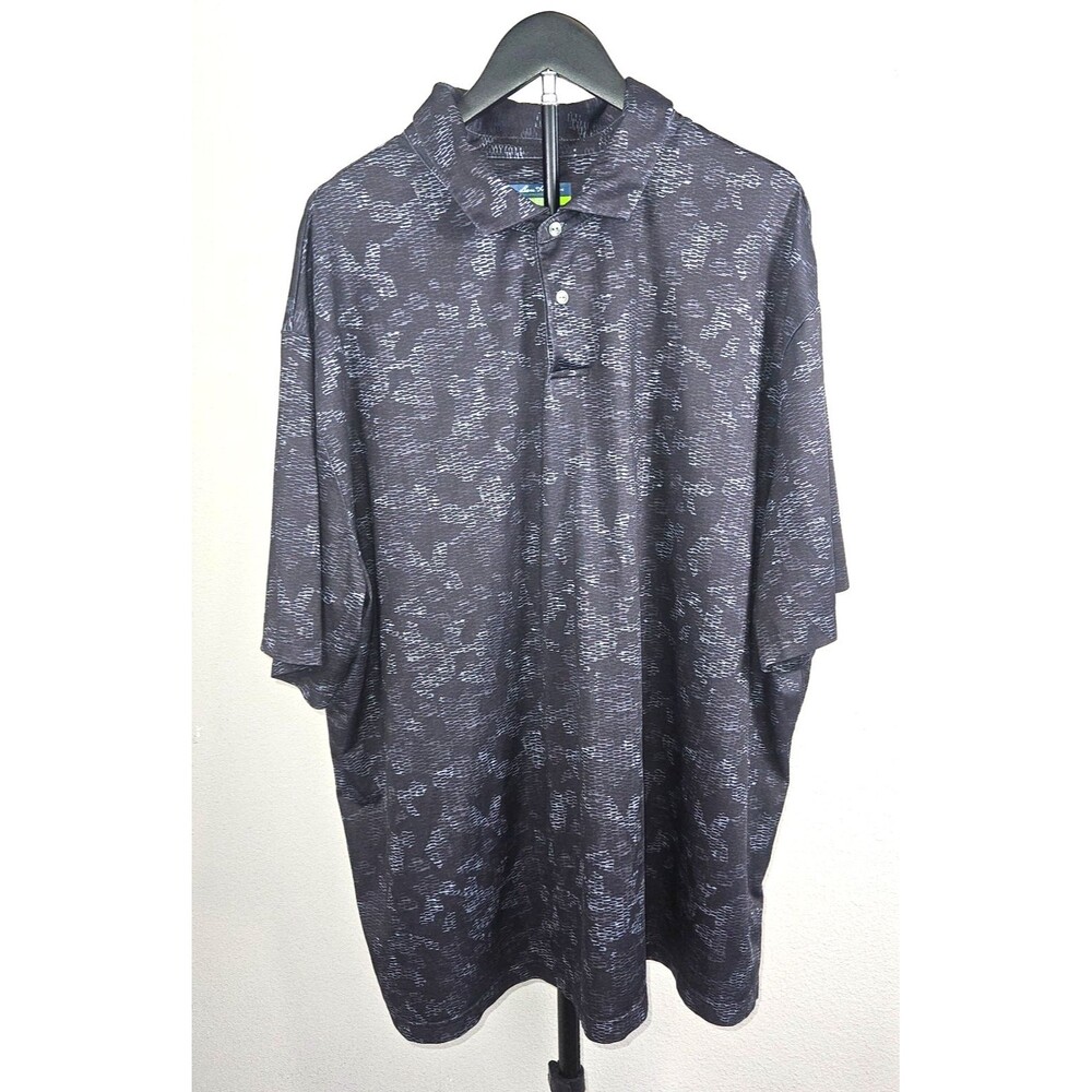 Ben Hogan Performance Polo Shirt Mens 3XL Gray Camo Golf Stretch Athletic